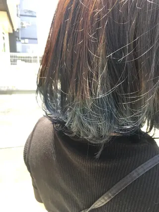 ミディアム カラー 白髪ぼかしハイライト 柳川拓哉のヘアスタイル