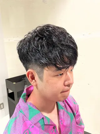 ショート メンズ 💈フェード× パーマ🔥松下💈のヘアスタイル