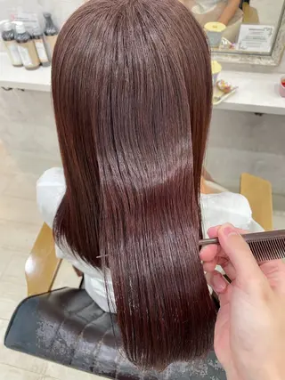 セミロング カラー 柴 芙未菜のヘアスタイル