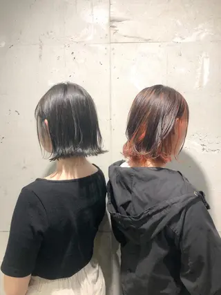 ミディアム カラー パーマ ヘアアレンジ メンズ キッズ ネイル マツエク・マツパ 当日予約⭕️ Rene’のヘアスタイル