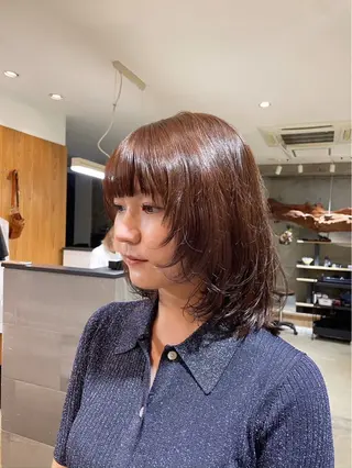 ミディアム カラー porto まなみのヘアスタイル