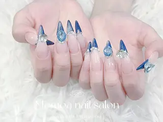 ロング カラー MoMoA Nail ネイル長さ出し専門店のネイルデザイン