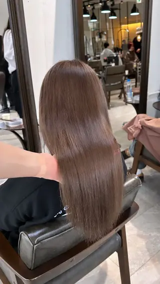 ミディアム カラー パーマ ヘアアレンジ ブリーチカラー🤍 颯馬🐈‍⬛のヘアスタイル