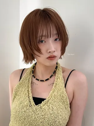 ショート おしゃれボブ/暖色 カラー🧶いろはのヘアスタイル