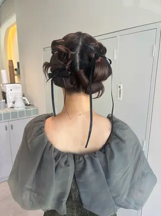 ヘアアレンジ 広島/ヘアセット /ベージュ/わかなのヘアスタイル