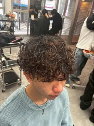 ショート パーマ 金田 颯太のヘアスタイル