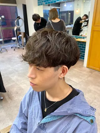 ショート パーマ メンズ おしゃれパーマ メンズ特化/みーまんのヘアスタイル