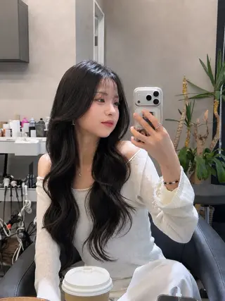 ロング YUTO 韓国美容師 레이어드컷,韓国ヘアのヘアスタイル