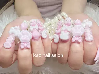 ネイル kao nail マグネット/長さだしのネイルデザイン