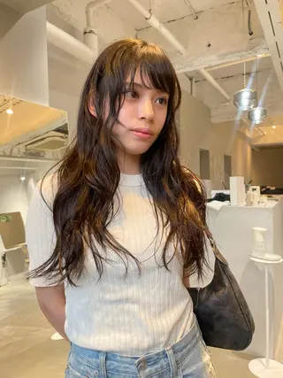 ロング 中村 玲音のヘアスタイル