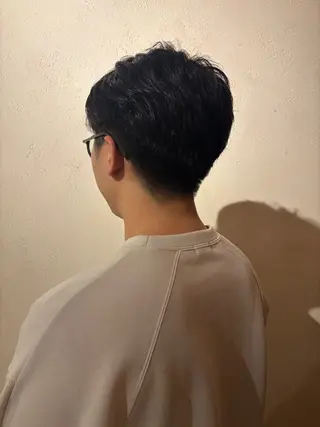 パーマ メンズ ARCHE 南堀江 モデルレッスンのヘアスタイル