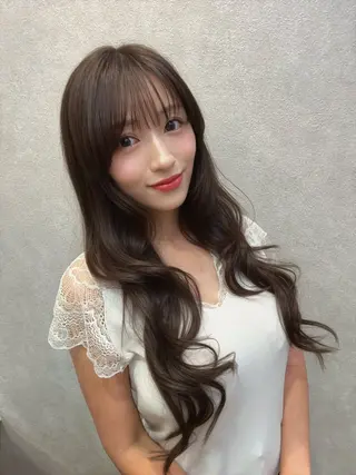 ロング カラー 平川友理💘 似合せカットカラーのヘアスタイル