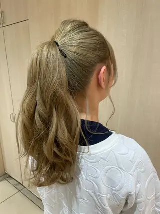 ロング カラー ヘアアレンジ 韓国ヘアメイク🎀/ 縮毛矯正✨山本媛香のヘアスタイル