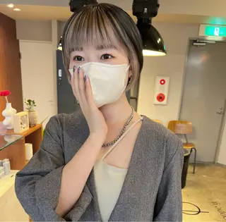 ミディアム カラー ブリーチカラー特化 梅田中崎町/あかりのヘアスタイル
