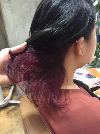 ミディアム カラー パーマ ヘアアレンジ メンズ キッズ ネイル マツエク・マツパ サロンドミルク 渋谷高比良のヘアスタイル