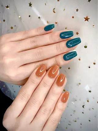 ネイル I-nailロング /ワンホン/キラキラのネイルデザイン