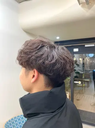 パーマ メンズ 颯/ツイスパ/波巻き /レディースモデルのヘアスタイル