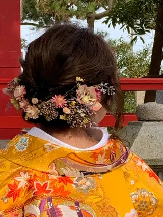 ミディアム ヘアアレンジ 久保 めぐみのヘアスタイル