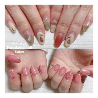 ミディアム ネイル 🐾enen style 🐾のネイルデザイン