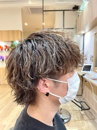 パーマ メンズ 木村 魁成のヘアスタイル