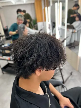 ショート パーマ メンズ メンズパーマ/ アイブロウリフト威吹のヘアスタイル