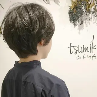 ショート パーマ 30.40代大人 ショート✨️井上雄輝のヘアスタイル