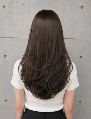 セミロング カラー ヘアアレンジ 🌫️大人韓国ヘア 🌫️naoyaのヘアスタイル