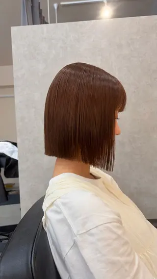 ミディアム カラー 🎀透明感カラー /ケアブリーチ🎀のヘアスタイル