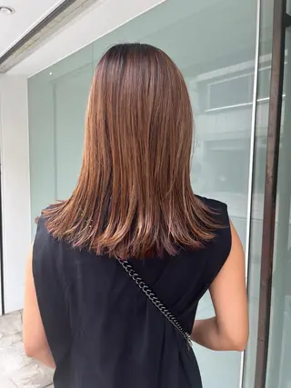 セミロング 韓国好き🇰🇷 美容師MIKUのヘアスタイル