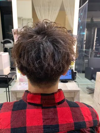 パーマ メンズ メンズパーマレイヤー 西山賢志のヘアスタイル