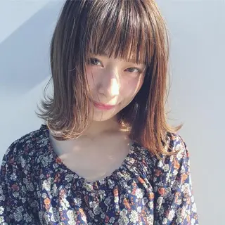 ミディアム カラー ヘアアレンジ 【公式】amble luxe池袋東口🩷のヘアスタイル