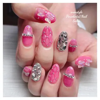 ミディアム ネイル 🐾enen style 🐾のネイルデザイン