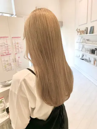 ロング カラー NANO/ ブリーチ×レイヤーのヘアスタイル
