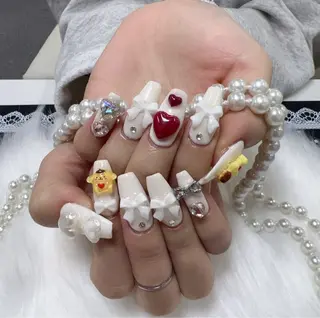 ネイル 🎀kira 長さだし💗モチ最高のネイルデザイン