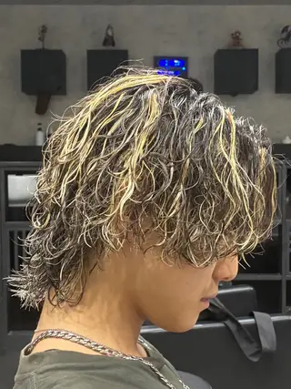 ミディアム パーマ メンズ 垢抜けメンズパーマ /颯太のヘアスタイル