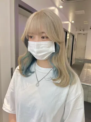 ミディアム カラー ヘアアレンジ 天神レイヤーカット No.1💖マユカのヘアスタイル