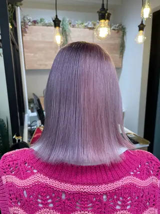 ミディアム カラー ブリーチ✨/似合わせ カラー🎀/Yuzuのヘアスタイル