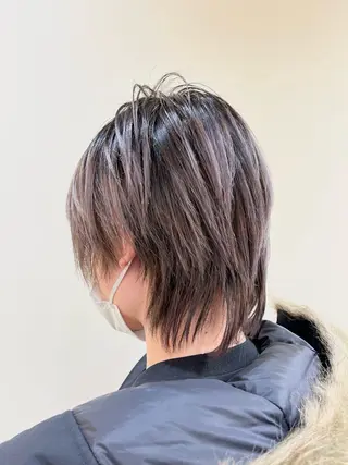 カラー メンズ フェザーパーマ 村上俊輔のヘアスタイル