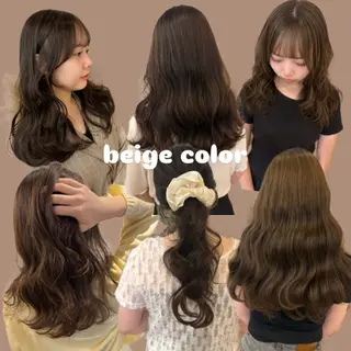 ミディアム 透明感ベージュカラー yumekaのヘアスタイル