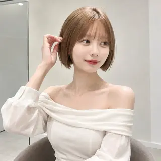 ショート カラー ボブ×艶髪| 似合わせ🩶石橋怜大のヘアスタイル