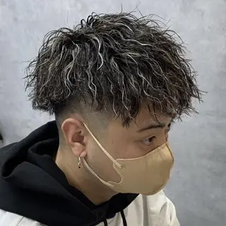 ショート カラー パーマ メンズ Mens salon ANDYのヘアスタイル