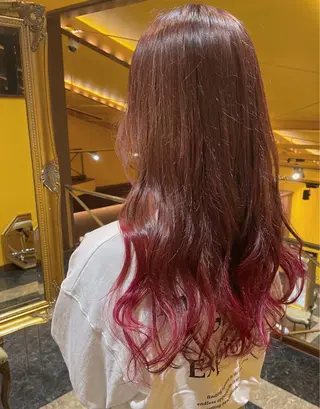 ロング カラー 田中 沙織のヘアスタイル