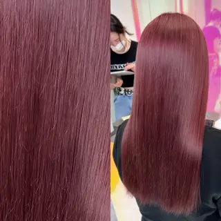 ロング カラー 金山 律　暖色系カラーのヘアスタイル