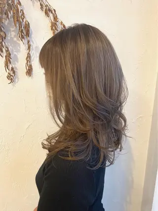 セミロング カラー パーマ メンズ ネイル 豊橋美容院 ソンリエのヘアスタイル