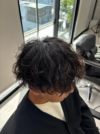 パーマ メンズ ✅シャドウ/フェザー パーマメンズりつきのヘアスタイル