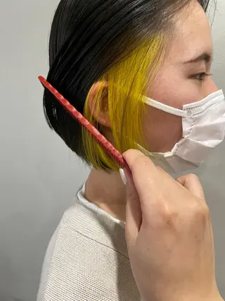ミディアム カラー 西尾美容室libuR Ryokaのヘアスタイル