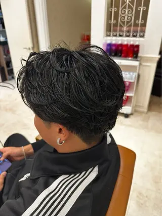ミディアム 鯨井 崇太のヘアスタイル