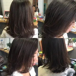 ミディアム セミロング カラー ヘアアレンジ 植松 勇太のヘアスタイル