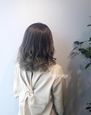 ミディアム 岸川 恭子のヘアスタイル