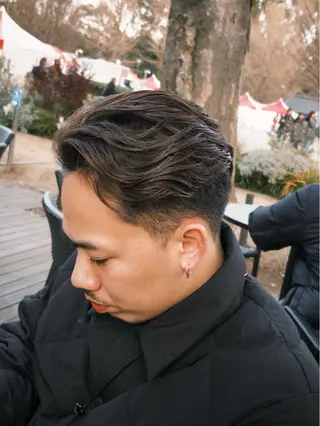 ショート カラー パーマ メンズ 渡邉 真也のヘアスタイル